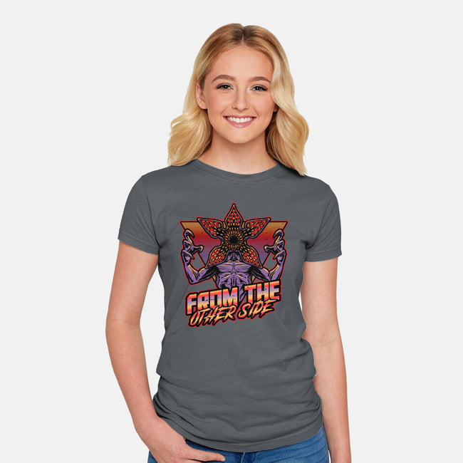 Dimensional Monster Vaporwave-Womens-Fitted-Tee-Studio Mootant