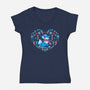 Heart Of Winter-Womens-V-Neck-Tee-TechraNova
