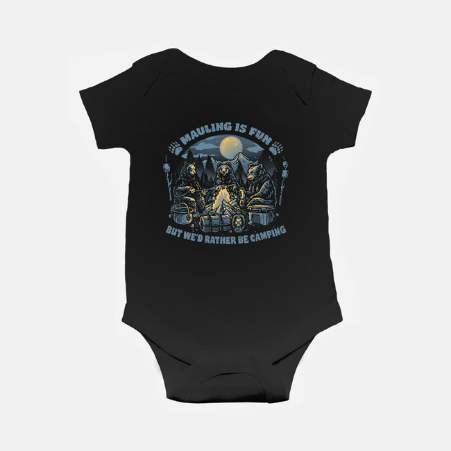 Bears Would Rather Be Camping-Baby-Basic-Onesie-glitchygorilla