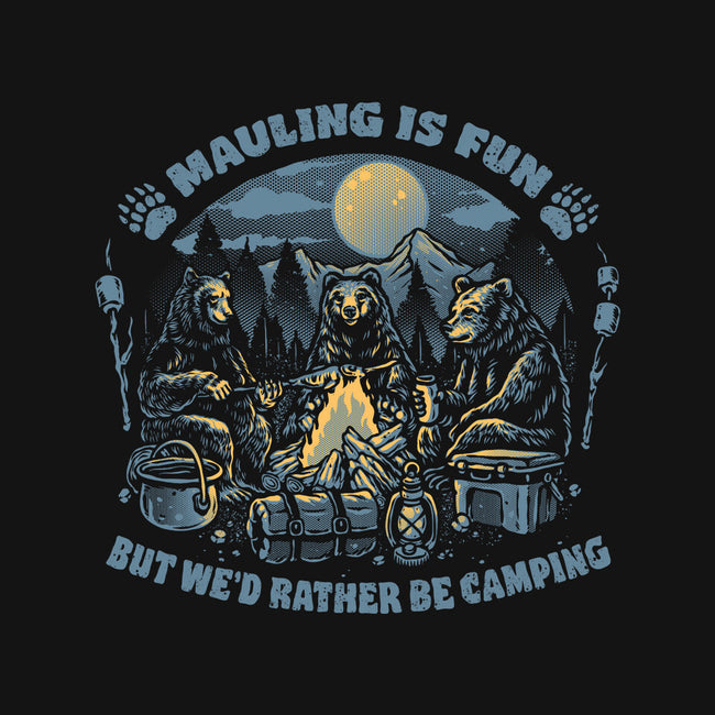 Bears Would Rather Be Camping-Unisex-Kitchen-Apron-glitchygorilla