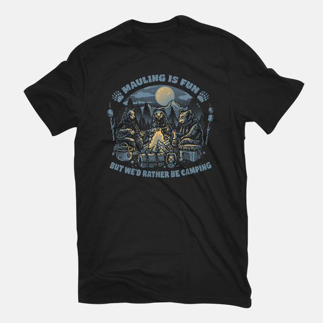 Bears Would Rather Be Camping-Youth-Basic-Tee-glitchygorilla