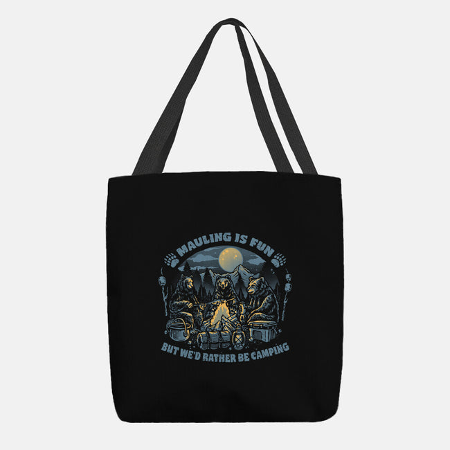 Bears Would Rather Be Camping-None-Basic Tote-Bag-glitchygorilla