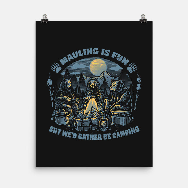 Bears Would Rather Be Camping-None-Matte-Poster-glitchygorilla