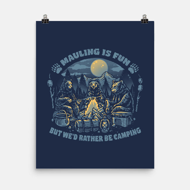 Bears Would Rather Be Camping-None-Matte-Poster-glitchygorilla