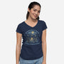 Bears Would Rather Be Camping-Womens-V-Neck-Tee-glitchygorilla