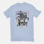 Hawkins Club Sumi-E-Womens-Fitted-Tee-Astrobot Invention