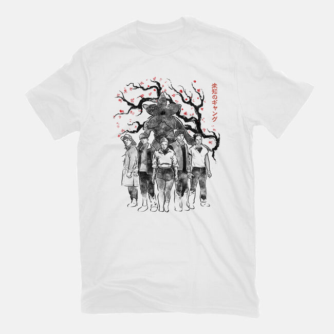 Hawkins Club Sumi-E-Womens-Fitted-Tee-Astrobot Invention