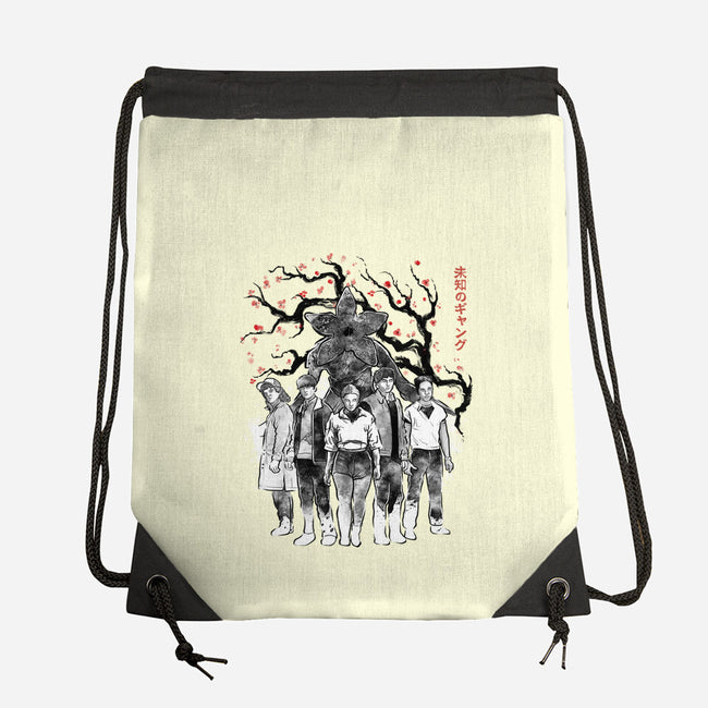 Hawkins Club Sumi-E-None-Drawstring-Bag-Astrobot Invention