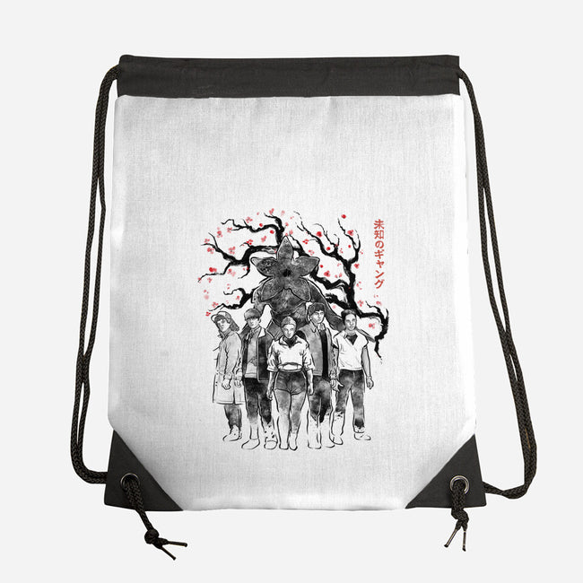 Hawkins Club Sumi-E-None-Drawstring-Bag-Astrobot Invention