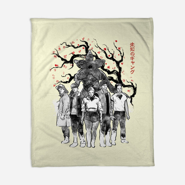 Hawkins Club Sumi-E-None-Fleece-Blanket-Astrobot Invention