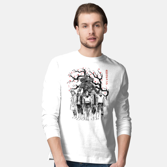 Hawkins Club Sumi-E-Mens-Long Sleeved-Tee-Astrobot Invention