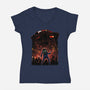 The Freak Shadow Nebula-Womens-V-Neck-Tee-Astrobot Invention