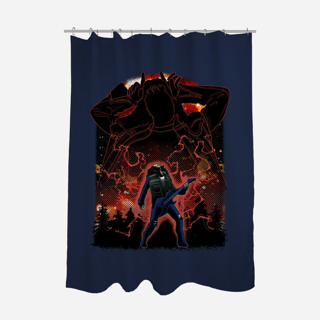 The Freak Shadow Nebula-None-Polyester-Shower Curtain-Astrobot Invention