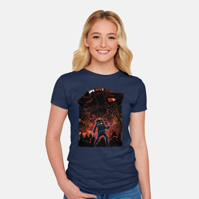 The Freak Shadow Nebula-Womens-Fitted-Tee-Astrobot Invention