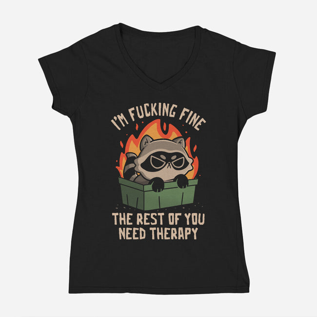 The Rest Of You Need Therapy-Womens-V-Neck-Tee-koalastudio