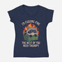 The Rest Of You Need Therapy-Womens-V-Neck-Tee-koalastudio