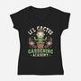 Lil Cactus Gardening Academy-Womens-V-Neck-Tee-LAGELANTEE