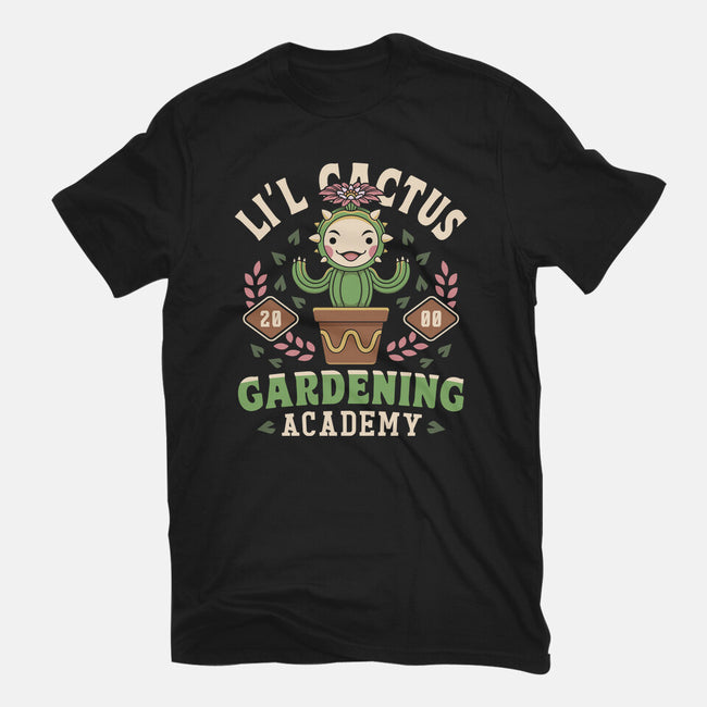 Lil Cactus Gardening Academy-Womens-Fitted-Tee-LAGELANTEE