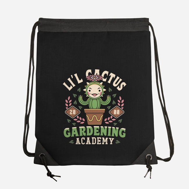Lil Cactus Gardening Academy-None-Drawstring-Bag-LAGELANTEE