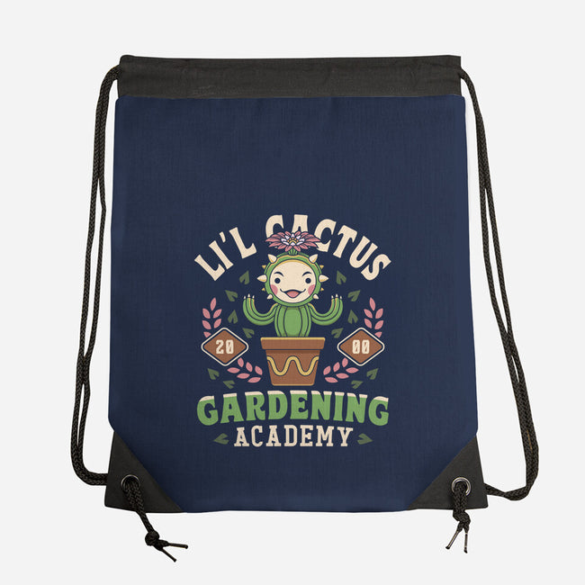 Lil Cactus Gardening Academy-None-Drawstring-Bag-LAGELANTEE