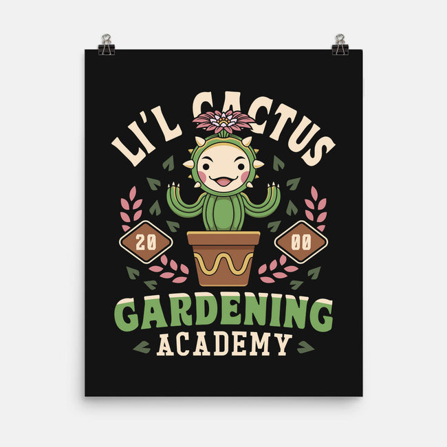 Lil Cactus Gardening Academy-None-Matte-Poster-LAGELANTEE