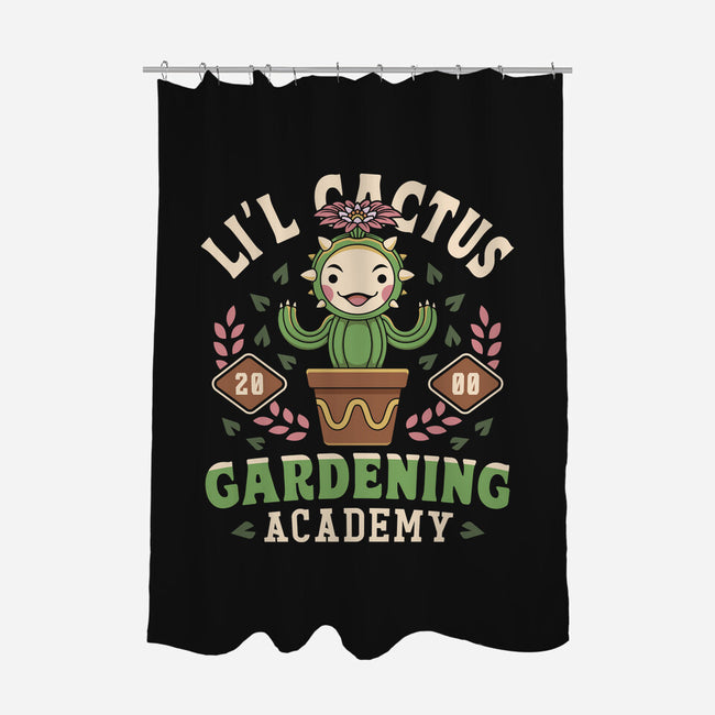 Lil Cactus Gardening Academy-None-Polyester-Shower Curtain-LAGELANTEE