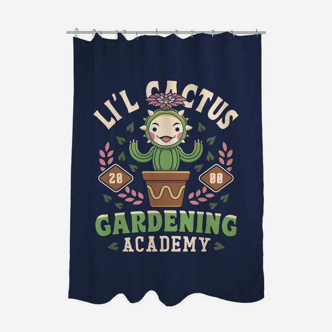Lil Cactus Gardening Academy-None-Polyester-Shower Curtain-LAGELANTEE