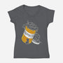 Cats Are My Happiness Medicine-Womens-V-Neck-Tee-tobefonseca