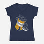 Cats Are My Happiness Medicine-Womens-V-Neck-Tee-tobefonseca