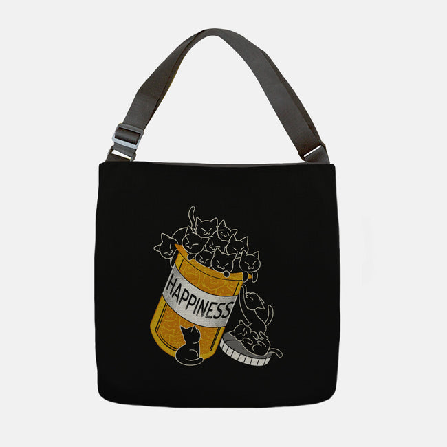 Cats Are My Happiness Medicine-None-Adjustable Tote-Bag-tobefonseca
