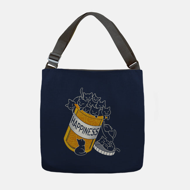 Cats Are My Happiness Medicine-None-Adjustable Tote-Bag-tobefonseca