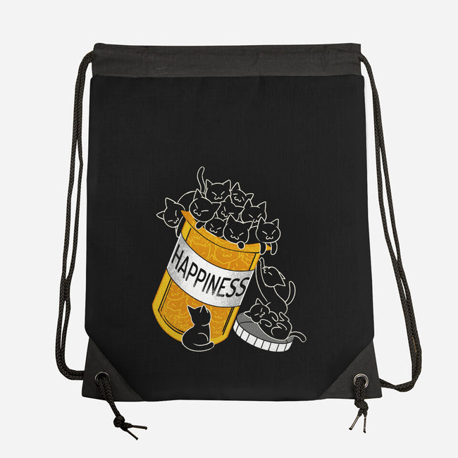Cats Are My Happiness Medicine-None-Drawstring-Bag-tobefonseca