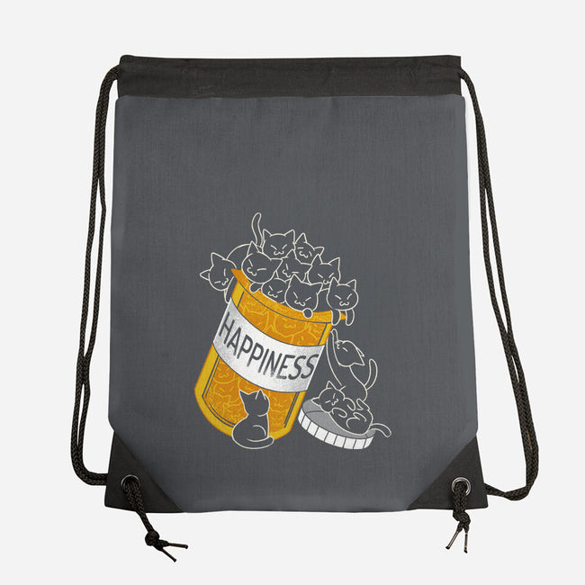 Cats Are My Happiness Medicine-None-Drawstring-Bag-tobefonseca
