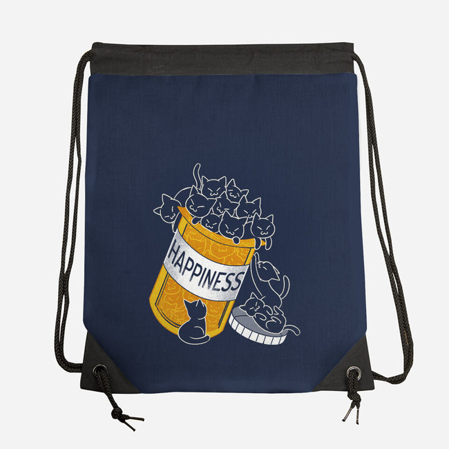 Cats Are My Happiness Medicine-None-Drawstring-Bag-tobefonseca