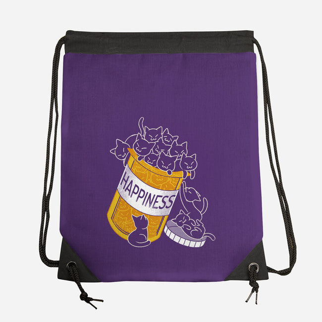 Cats Are My Happiness Medicine-None-Drawstring-Bag-tobefonseca