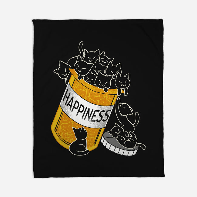 Cats Are My Happiness Medicine-None-Fleece-Blanket-tobefonseca
