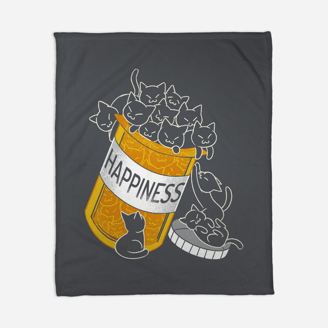 Cats Are My Happiness Medicine-None-Fleece-Blanket-tobefonseca