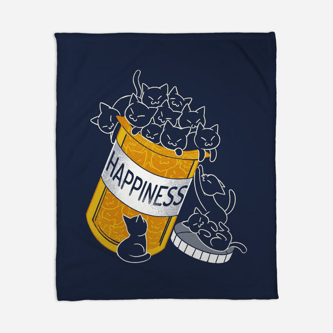 Cats Are My Happiness Medicine-None-Fleece-Blanket-tobefonseca