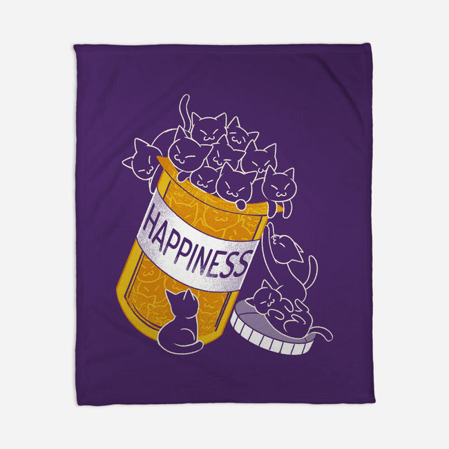 Cats Are My Happiness Medicine-None-Fleece-Blanket-tobefonseca