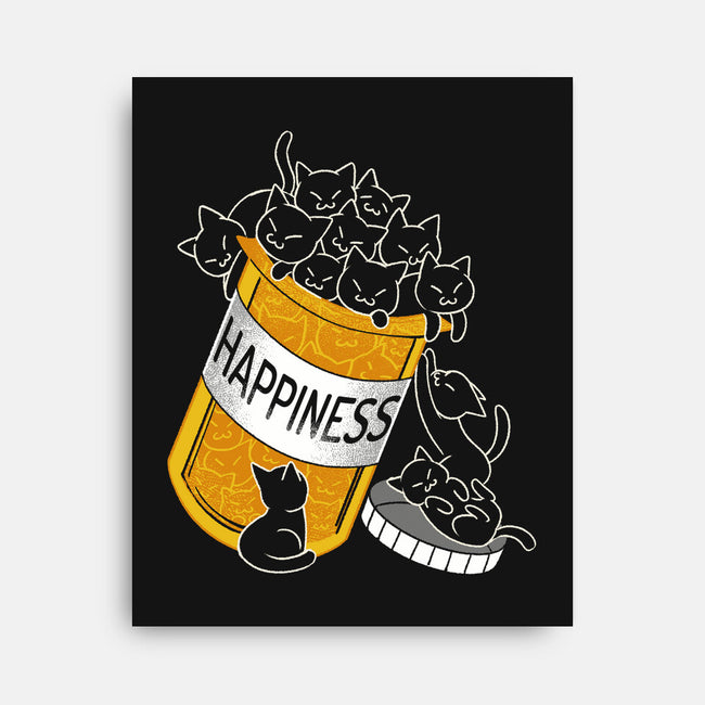 Cats Are My Happiness Medicine-None-Stretched-Canvas-tobefonseca