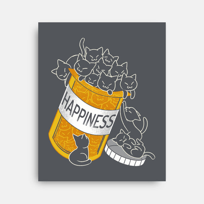 Cats Are My Happiness Medicine-None-Stretched-Canvas-tobefonseca