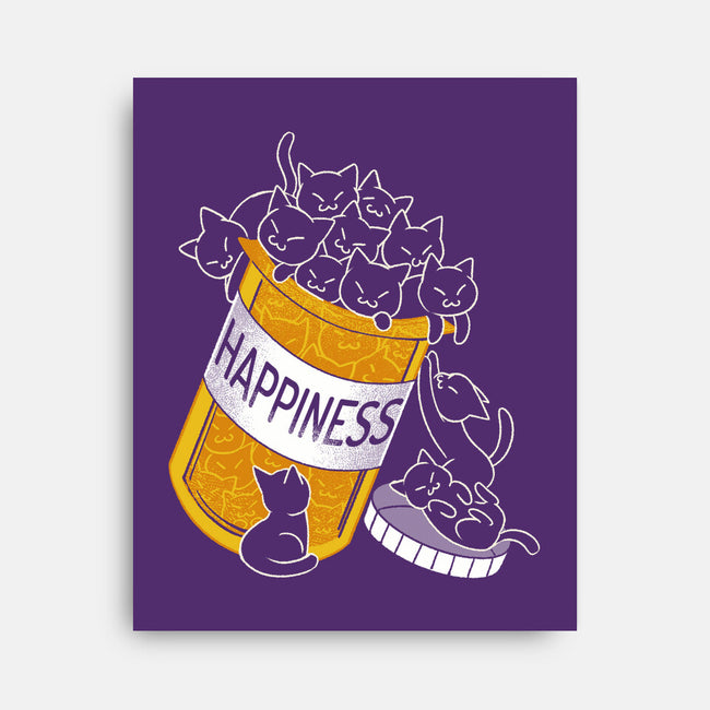 Cats Are My Happiness Medicine-None-Stretched-Canvas-tobefonseca