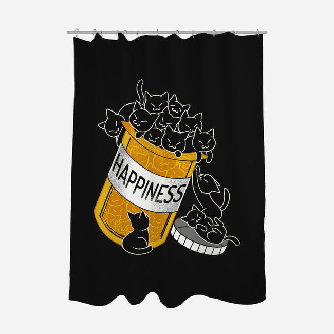 Cats Are My Happiness Medicine-None-Polyester-Shower Curtain-tobefonseca