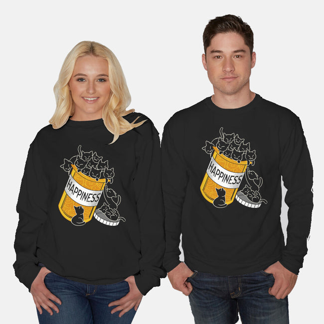 Cats Are My Happiness Medicine-Unisex-Crew Neck-Sweatshirt-tobefonseca