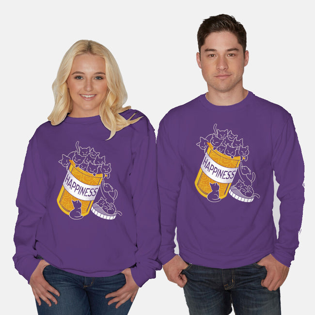 Cats Are My Happiness Medicine-Unisex-Crew Neck-Sweatshirt-tobefonseca