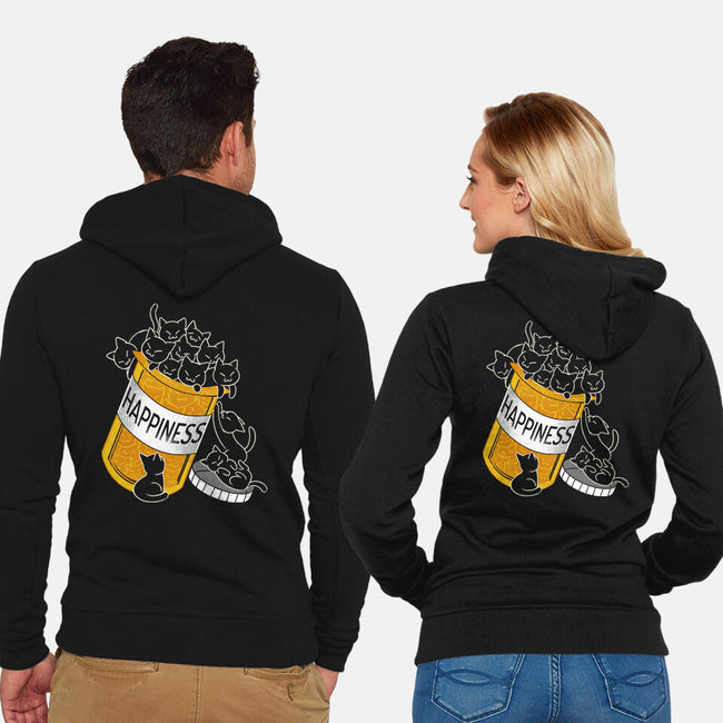 Cats Are My Happiness Medicine-Unisex-Zip-Up-Sweatshirt-tobefonseca