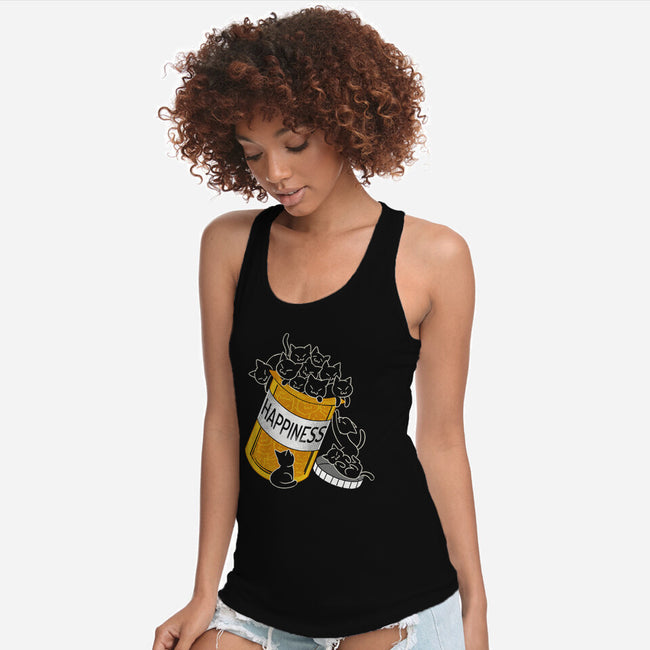 Cats Are My Happiness Medicine-Womens-Racerback-Tank-tobefonseca