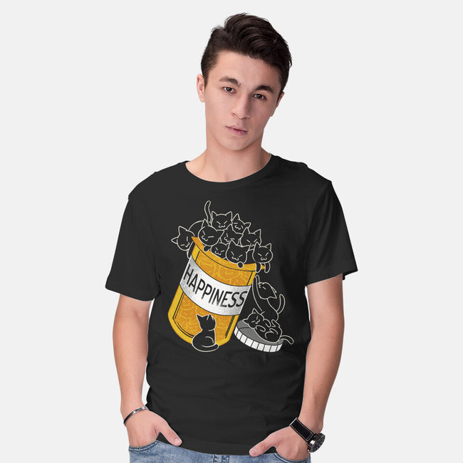 Cats Are My Happiness Medicine-Mens-Basic-Tee-tobefonseca