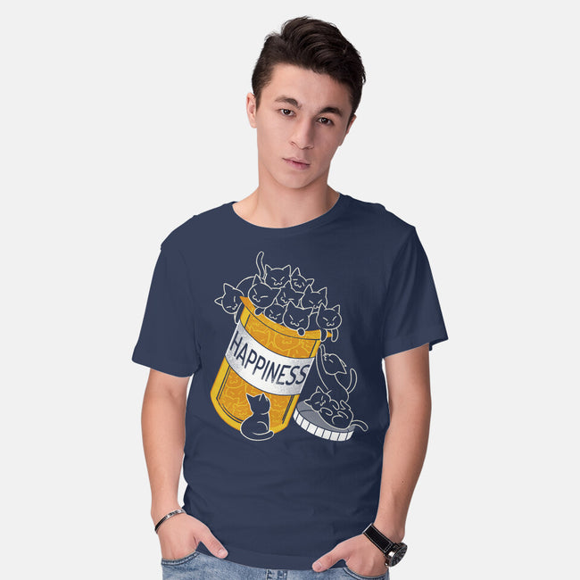 Cats Are My Happiness Medicine-Mens-Basic-Tee-tobefonseca