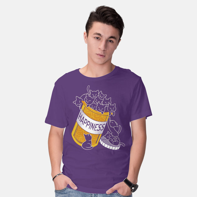 Cats Are My Happiness Medicine-Mens-Basic-Tee-tobefonseca